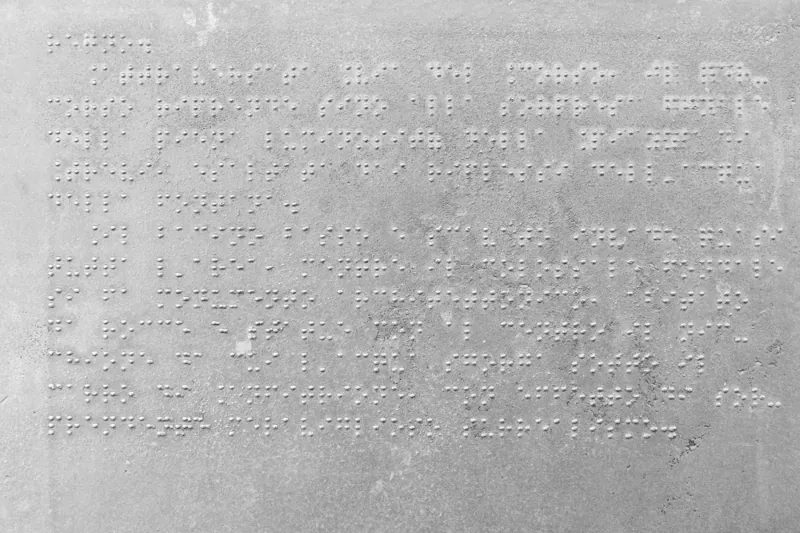 Braille text texture