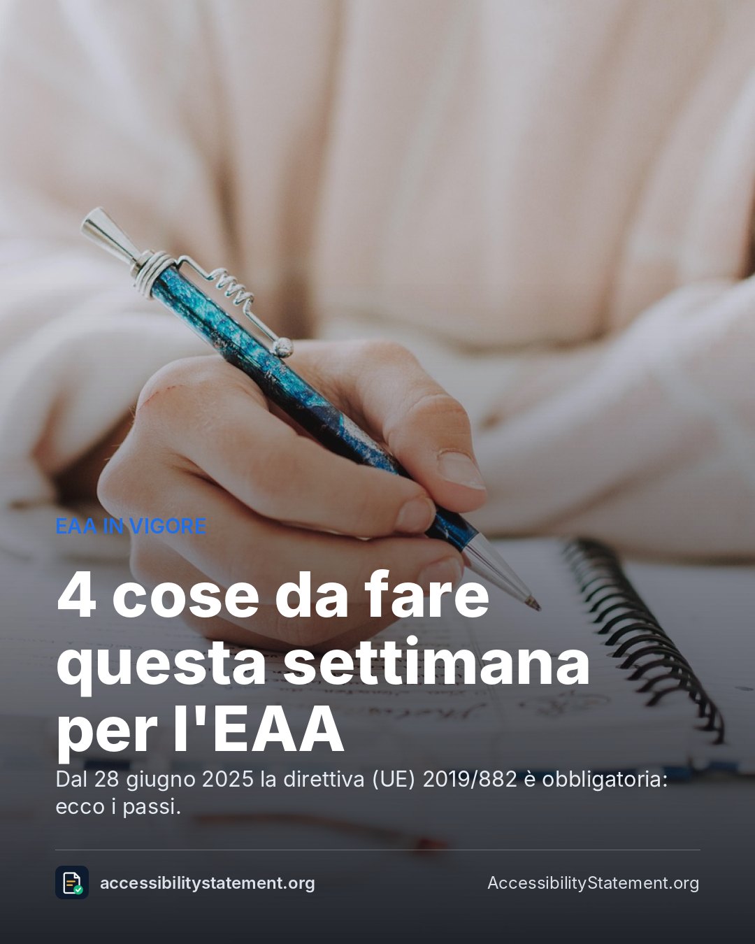 4 cose da fare questa settimana per l'EAA
